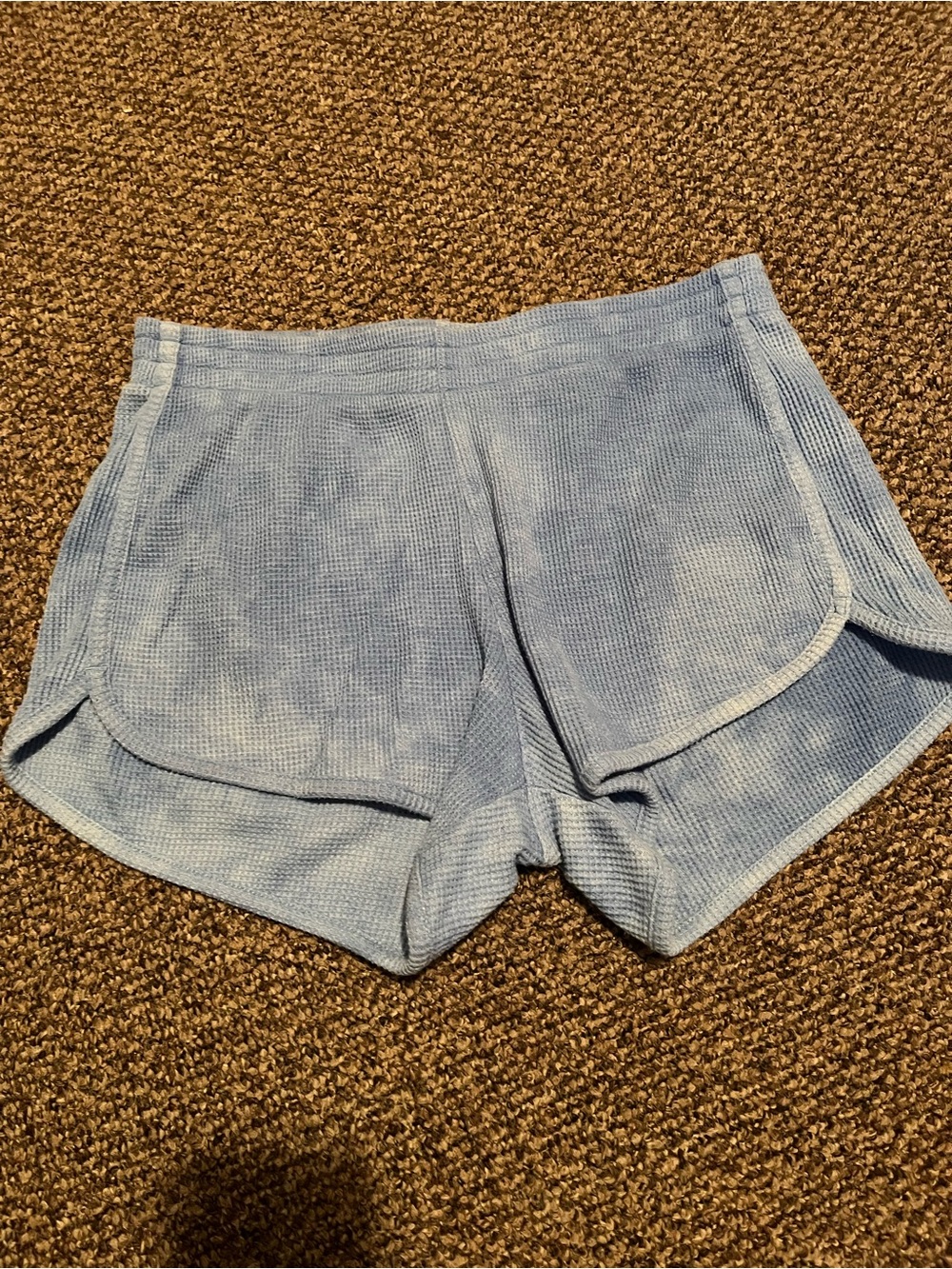 ZYIA Light Blue Waffle Knit Athletic Shorts